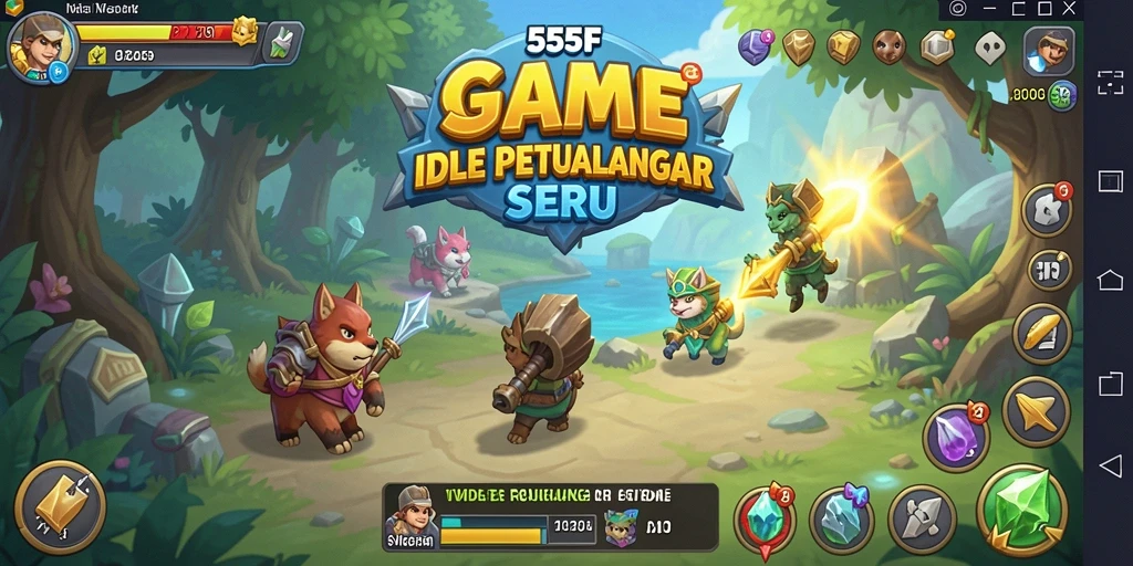 Tampilan gameplay Idle 555F yang menarik dan mengasyikkan.