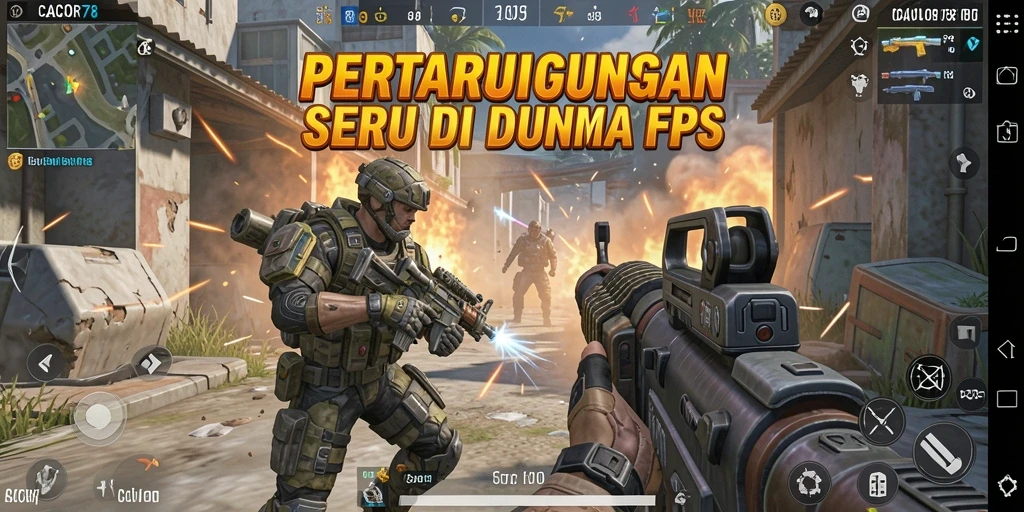 Screenshot gameplay CACOR78 dengan aksi pertempuran intens.