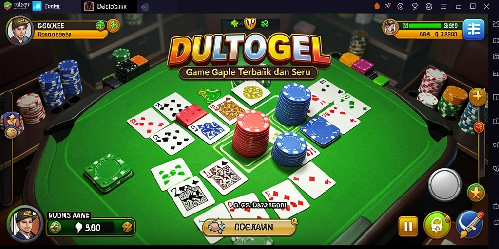 Tampilan gameplay seru dari game Gaple DULTOGEL.