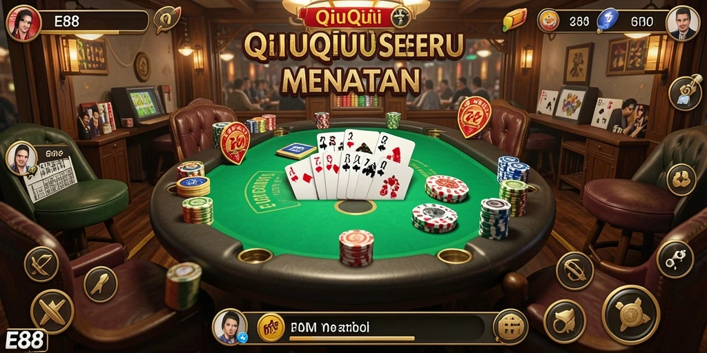 Tampilan menarik dari gameplay QiuQiu E88 yang penuh warna.