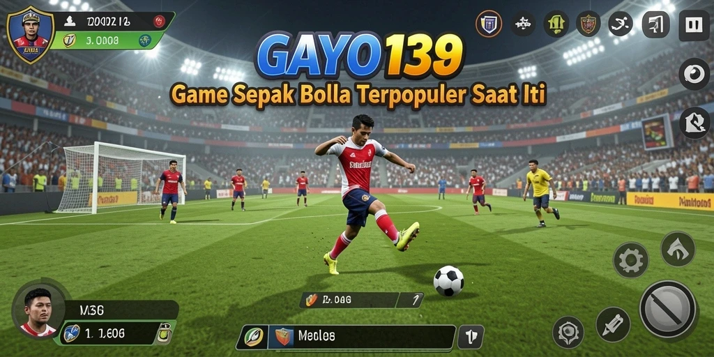 Tampilan gameplay GAYO138 yang memukau dengan aksi sepak bola penuh semangat.