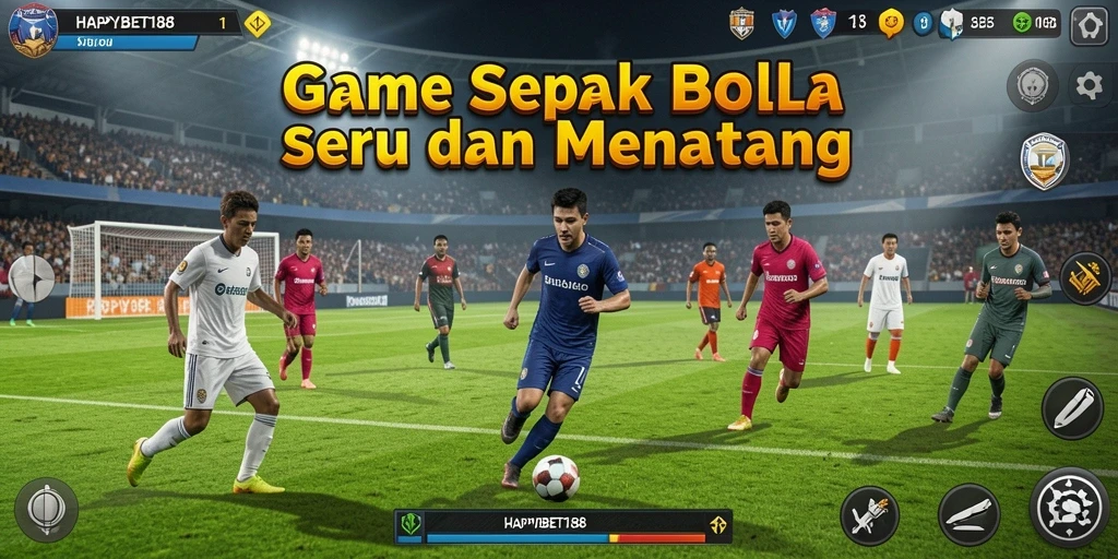 Tampilan gameplay seru di HAPPYBET188 dengan aksi sepak bola yang mendebarkan.