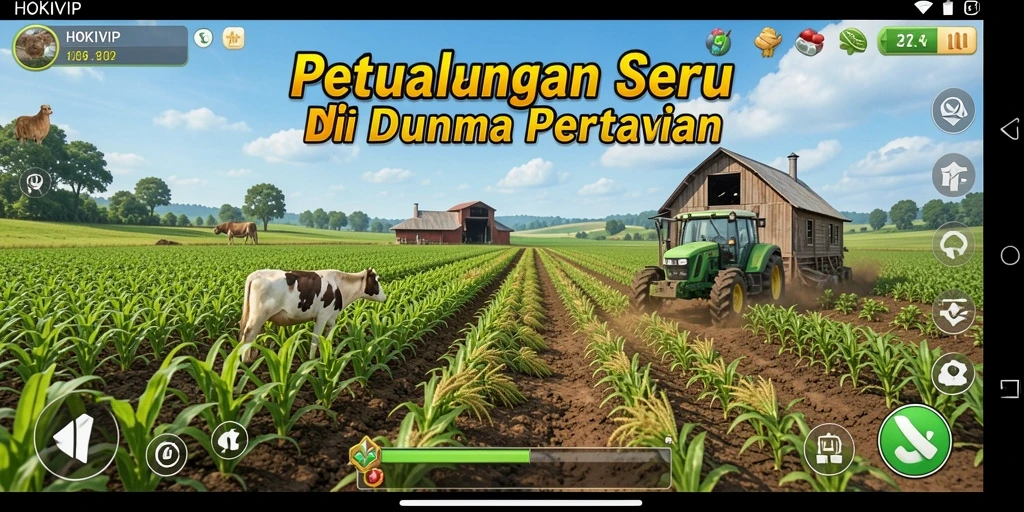 Tampilan gameplay HOKIVIP yang menarik dan interaktif di dunia pertanian.