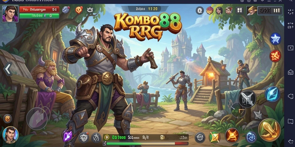 Tangkapan layar utama dari KOMBO88 dengan aksi RPG seru dan grafis menawan.