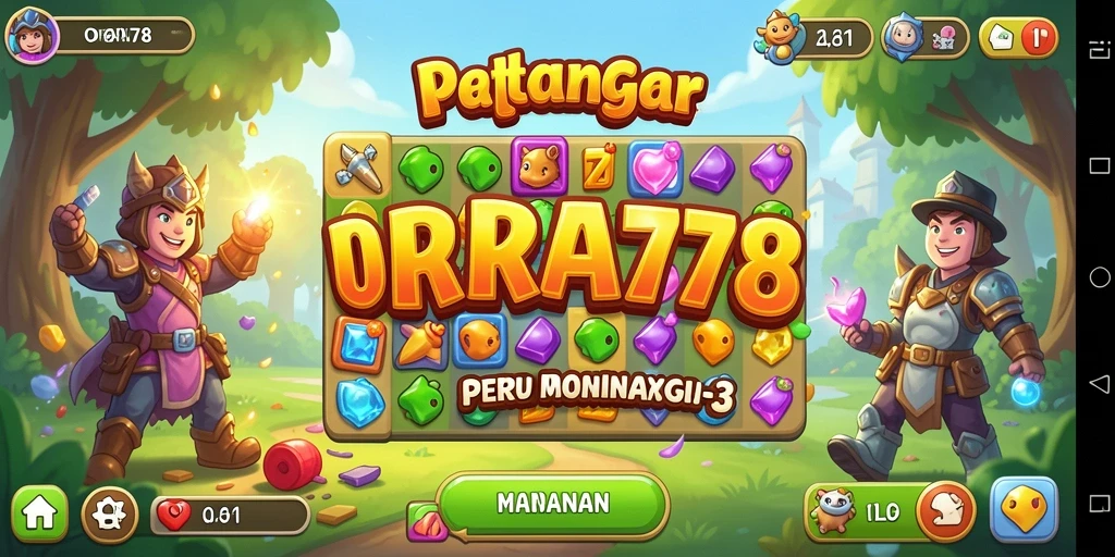 Tampilan gameplay seru di ORA78 saat mencocokkan objek.