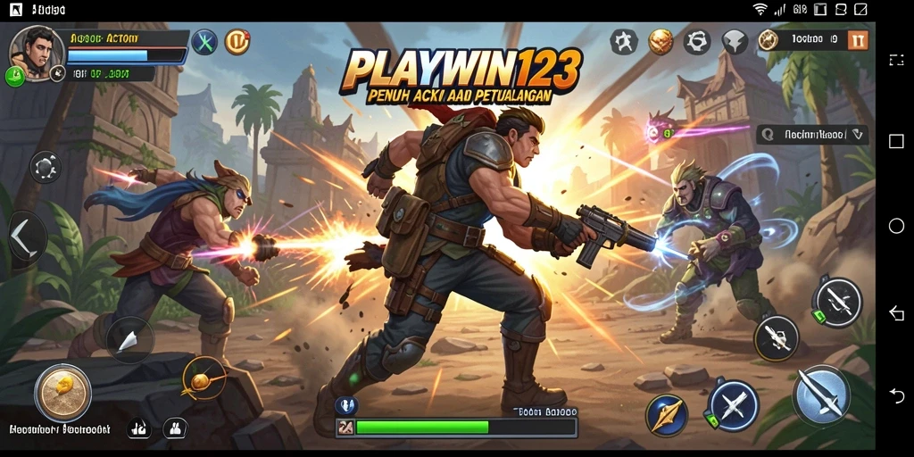 Tampilan gameplay intens dari PLAYWIN123 saat beraksi.