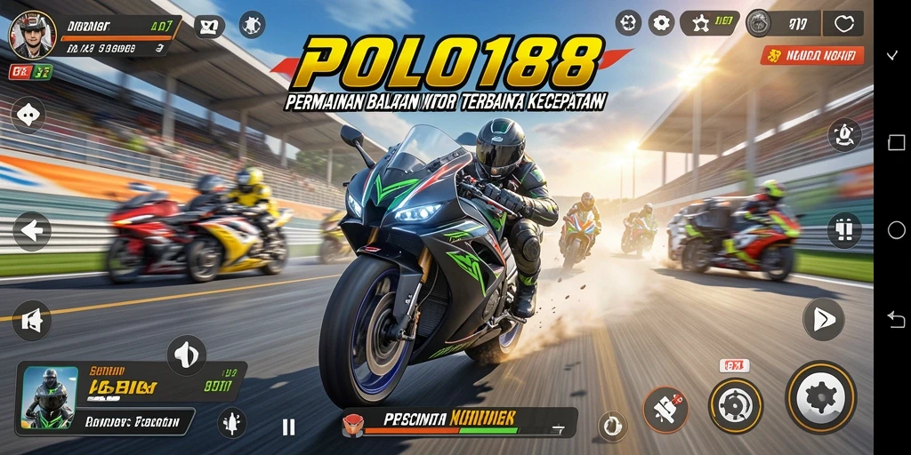 Tampilan menegangkan dari balapan motor dalam POLO188.