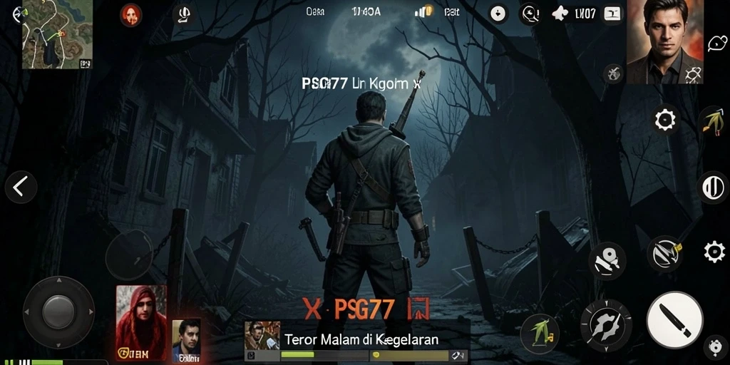 Screenshot PSG77 menampilkan suasana mencekam saat menjelajahi kegelapan.