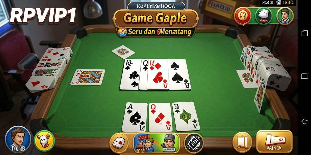 Gameplay seru RPVIP1 dengan teman-teman di Gaple.