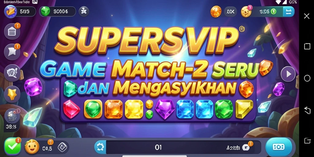 Tampilan menarik dari gameplay Match-3 di SUPERSVIP yang penuh warna.